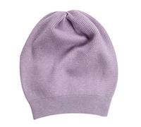 WaySoft 100% Cashmere Beanie for Women in a Gift Box, Oversized Women Beanie Hat, Lavender Fog, One Size