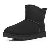 WaySoft Genuine Australia Sheepskin Snow Winter Boots for Women, Classic Water Resistance Shearling Boots Women Black Size: 6 UK