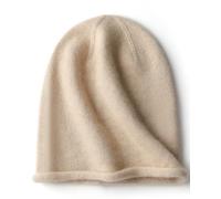 WaySoft Women's 100% Cashmere Slouchy Beanie Design in Elegant Gift Box - Multiple Chic Colors, Beige, One Size
