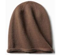 WaySoft Women's 100% Cashmere Slouchy Beanie Design in Elegant Gift Box - Multiple Chic Colors, Brown, One Size