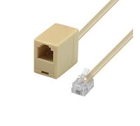 Waytex 39356 Telephone Extension Cable RJ11 Male to RJ11 Female 5 m Beige
