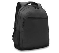 Waytex 71065 Waterproof Textile Laptop Backpack with 2 Zipped Compartments - Black, Black, Ovale, Oval