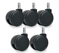 Waytex 78188 Universal Office Chair Castors Large Diameter 60mm - Black - Pack of 5
