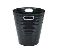 Waytex 931073 Office Bin Black - Plastic Waste Paper Bin Modern Design for Office, Bedroom, Bathroom - Capacity 12.5 L - Colour Black