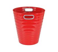 Waytex 931074 Office Bin Red - Plastic Waste Paper Bin Modern Design for Office, Bedroom, Bathroom - Capacity 12.5 L - Colour Red