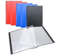 WAYTEX 931420P Pack of 6 Document Protectors A4 80 Views 40 Pockets Polypropylene Covers Assorted Colours