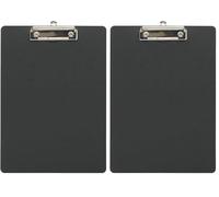 Waytex A4 Black Polypropylene Clipboard 2mm 225mm x 315mm (Pack of 2)