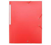 Waytex Elasticated Folder with 3 Flaps Polypropylene 4.5/10 Flexible and Opaque A4 - Red