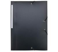 Waytex Elasticated Folder with 3 Flaps Polypropylene 4.5/10 Soft and Opaque A4 - Black 931450 1 Folder