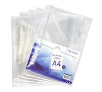 Waytex Mic A4 Transparent Smooth, 90 Corners, Pack of 50