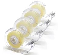 Waytex Pack of 4 High Tack Clear Tapes with Dispenser Width 19mm 33m Roll Professional Quality 50 Micron Gloss
