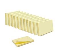 WAYTEX Repositionable Self-Adhesive Notes 12 Pads of 100 Yellow Sheets 75 x 125 mm