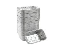 Waytiffer 100 Pack 1Lb Mini Loaf Pans Heavy Duty Disposable Aluminum Foil Bread Tins Standard Size - 6" X 3.5" X 2.5" Oven Safe Sturdy Small Bread Tin Pans-1 Pound Loaf Pans