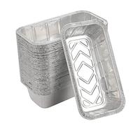 Waytiffer Loaf Pans [50 Pack] 2Lb Heavy Duty Disposable Aluminum Foil Premium Bread Tins Standard Size - 8.5" X 4.5" X 2.5" Perfect for Homemade Cakes & Breads
