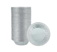 Waytiffer Pie Pans (100 Pack) 5 inch HEAVY-DUTY Disposable Aluminum Foil pie/tart Pans for Baking Personal Mini Pies, Foil Pie Tin for Bakeries, Cafes,Easily Stack & Store, Freeze & Reheat