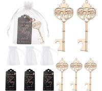 WAYTOSUC 48PCS 75th Birthday Bottle Opener 75 Souvenir Party Supplies Key Opener 75th Baby Birthday Return Gifts Wedding 75th Anniversary Party Decor (48,75th key)