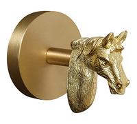 WAYUTO Brass Wall Hooks Heavy Duty for Hanging Metal Vintage Coat Hooks Wall Mounted Door Hook Rack Decorative Pegs for Hanging Bag Key Towel or Purse Horse