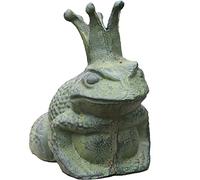 WAYUTO Cast Iron Frog Statue Sitting Frog Figurine Frog Sculpture Figurine Frog Doorstop Frog Ornament for Garden, Yard, Patio, Lawn and Pond Decoration