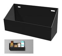 WAYUTO Magnetic Fridge Box Refrigerator Magnet Holder Pegboard Storage Box Whiteboard Organizer Box Metal Storage Box with Magnets for Home Office Black-Box