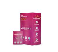 Waywewipe On-The-Go Flushable Female Wet Wipes, 32pcs XL, Individually Wrapped Female Wipes, Hypoallergenic, 100% Vegetable, Septic Safe, Travel Size Adult