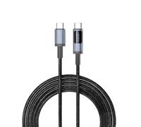 Wayzu 100W USB C to USB C Fast Charger Cable with LED Display - 6A PD Type C to C Fast Charging Cable for iPhone 16 Pro Max, MacBook Pro, iPad Pro, Galaxy, Pixel, PS5 - 1M Data Transfer Cord