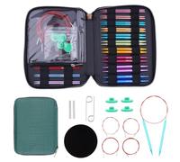WAZAIGUR Interchangeable Knitting Needles Set, Circular Knitting Needles, 4 Inch/10cm Needles - 3mm 3.25mm 3.5mm 3.75mm 4mm 4.5mm 5mm 5.5mm 6mm 7mm 8mm 9mm 10mm Knitting Needles, 13 Pairs, 4 Cables