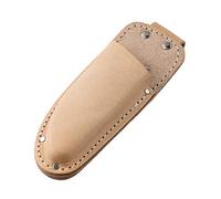 Wazakura Leather Holster for Pruning Shears with Belt Loop MADE IN JAPAN, Japanese Bonsai Garden Scissors Holder, Durable Sheath Pouch - Beige