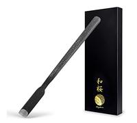 Wazakura Stainless Steel Curved Bonsai Jin Chisel 7.2 inches (185 mm) Made in Japan, Deadwood Carving Tool, Japanese Shari Bark Scraper, Detail Woodworking Gouge - Silver