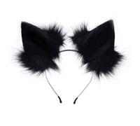 WAZHAKU Cat Ears Headband Handmade Furry Fox Ears Fluffy Wolf Ears Headband Women's Cosplay Costumes Halloween Fancy Dress for Children and Adults