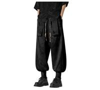 WAZHAKU Kung Fu Training Trousers Chinese Martial Arts Tai Chi Kung Fu Wing Chun Shaolin Leisure Knickerbocker Graceful Loose Wide Leg Trousers Pirate Trousers Bloomers Unisex Sports Trousers Outdoor