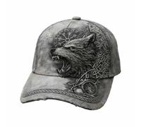 WAZHAKU Viking Baseball Hat Summer Cap Animal Wolf Viking Motif Sport Vintage Caps For Men Tennis Golf