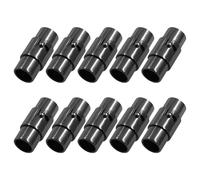 Waziaqoc 10 Pack Cord End Caps, 5mm Hole Leather Cord Finishers with Secure Grip, Paracord End Caps for Bracelets, Necklaces, Jewelry Making and DIY Craft Projects, Black