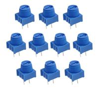 Waziaqoc 10 Pcs 1K Ohm Breadboard Trim Potentiometer, Blue Knob Variable Resistors Trimmer Potentiometer Assortment Kit for Arduino