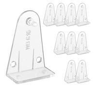 Waziaqoc 10PCS Hold Down Brackets for Blinds, Plastic Clear Color Bottom Rail Hold Clips for 2 Inch Blinds Shades