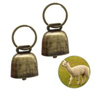 Waziaqoc 2-Pack Copper Bell for Dog Collar, Brass Pet Bells Extra Loud Sound Bell for Collar, Pet Tracking Anti Lost Training, for Small Dogs and Cats