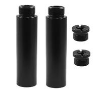 Waziaqoc 2Pcs Mic Stand Extension Tube, 3/8" Female to 5/8" Male Microphone Extension Pipe Extender, Mic Extension RodAccessories for Desk Boom Arm Stands (Black)