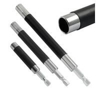 Waziaqoc 4-Pack Magnetic Drill Bit Holder, 3.1/4.7/5.5 Inch Drill Bit Extension Set, Carbon Steel with Telescopic Sleeve, for Screwdriver Tips, Nut Sockets, and DIY Projects