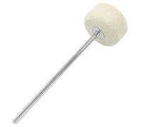 Waziaqoc Classic Felt Beater, 180mm White Felt Bass Drum Beater, Kick Drum Foot Pedal Beater, Drum Percussion Parts Accessories with Stainless Steel Shaft