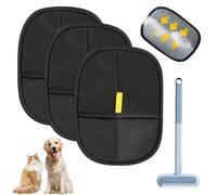 WAZNFYV 3Pcs Pet Hair Removal Glove, 2025 New Upgrade Electrostatic Gloves Pet Hair Reusable for Cats Dogs