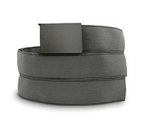 Wazoo Cache Belt, Anti-Theft Everyday Carry Belt for Travel and Outdoors - Stainless-Steel Buckle, Hidden Sleeve, Made in USA, Wolf Grey, XL