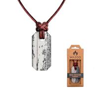 Wazoo Survival Gear Viking Whetstone Pendant | Knife Sharpener Necklace | Arkansas Novaculite on Leather Cord | Norse Inspired Knotwork | Made in USA!