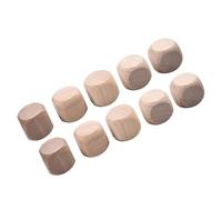 WAZUBC 10 Pcs DIY Blank Standard Game Dice Blank Dice, Personalized Wooden Dice Set Wooden Blank Dice Set for DIY Art & Crafts, Puzzles (25mm)