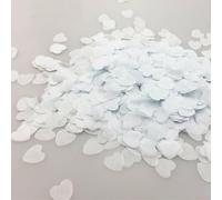 WAZUBC 10000 Pcs Heart Confetti, Tissue Paper Biodegradable Heart Confetti Eco-friendly Heart Shaped Paper for Wedding Valentines Thanksgiving (White)
