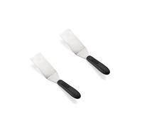 WAZUBC 2 Pcs Stainless Steel Mini Spatula, Steak Spatula Frying Spatula Holder Kitchen Use Small Serving Spatula for Brownies Eggs Cookie (No Hole)