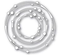 WAZUBC 3D Spotty Line Circle Nesting Frame Metal Cutting Die DIY Line Circle Nesting Frame Paper Cutting Stencils Templates Cutter Molds Moulds for Card Making