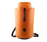 WAZUBC 60L Waterproof Inflation Dry Bag, Waterproof Hiking Camping Backpack with Air Nozzle Adjustabl e Shoulder Strap Waterproof Bag for Swimming, Rafting, Surfing, Camping, Fishing (Orange)