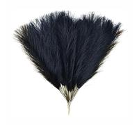 WAZUBC Artificial Pampas Grass Bouquet, 43cm Fake Pampas Grass Soft Fluffy Dried Flowers Decor for Indoor and Outdoor, Living Room, Party (Black)