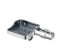 WAZUBC Bathroom Shower Shelf, No Drilling ABS Adjustable Shower Shelf for Shower Riser Rail 16-28mm Shower Shelf Bathroom Lifting Rod Stand Tray (Chrome)