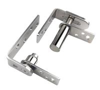 WAZUBC Double Swinging Stainless Steel Door Hinges, SelfReturn Stainless Steel Dual Swinging Door Hinges for Cafe Doors, Saloon Doors, Bar Counter Doors (S)