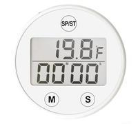 WAZUBC Floating Water Thermometer, Waterproof Floating Thermometer with Timer Alerts for Winter Swimming, Fitness Or Ice Baths (White)